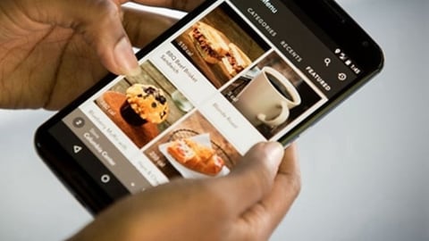 digital ordering on a smartphone