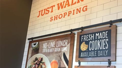 the interior of Amazon Go store