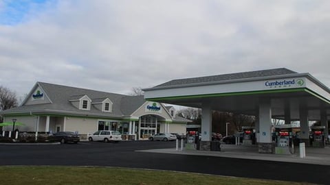 The forecourt of a Cumberland Farms convenience store