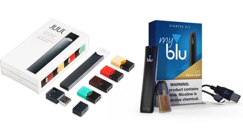 JUUL and blu vapor products