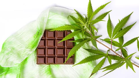 cannabis-infused chocolate bar