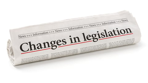 newspaper headline about changes in legislation