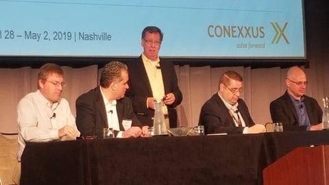 Ed Collupy, executive consultant at W. Capra Consulting Group, moderates an IT think tank panel at the 2019 Conexxus Annual Conference.