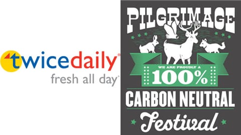 Twice Daily is teaming up with the Pilgrimage Music & Cultural Festival to reduce the event's carbon footprint. 