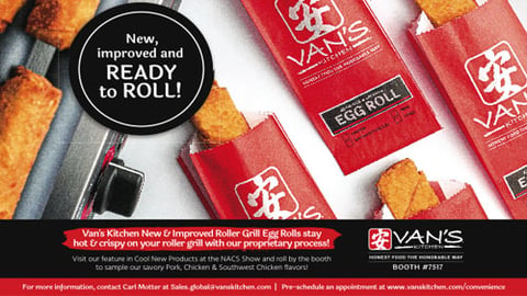 Van's Kitchens Roller Grill Egg Rolls