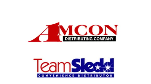 logos for AMCON & Team Sledd