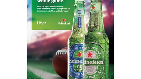 Heineken & Uber Partner on Big Game Promotion