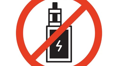 Vape ban sign