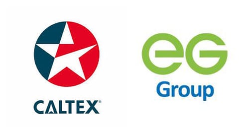 Logos for Caltex and EG Group