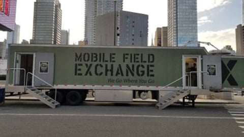 The Army & Air Force Exchange Service opens a mobile field exchange in NYC.