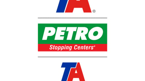 Logos for A, Petro Stopping Centers and TA Express