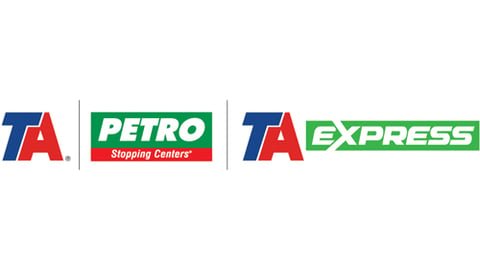 Logos for TravelCenters of America brands