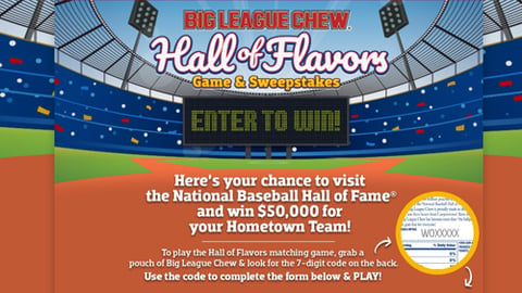 Big League Chew 'Hall of Flavors' Sweepstake