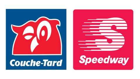 Logos for Alimentation Couche-Tard and Speedway