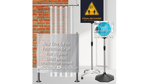 Hygiene Partition Pole Sets