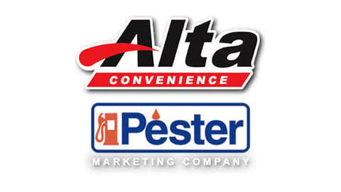 Logos for Alta Convenience & Pester Marketing