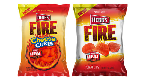 Herr's Fire Ridged Potato Chips & Cheese Curls