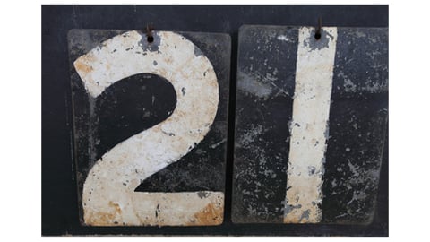 Twenty-one sign