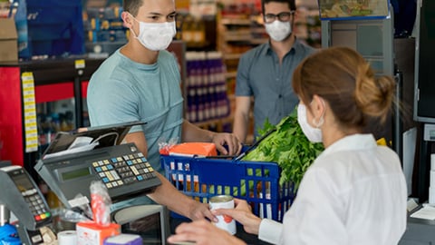 Masked c-store shoppers