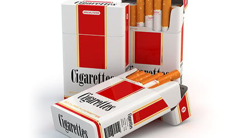 packs of cigarettes