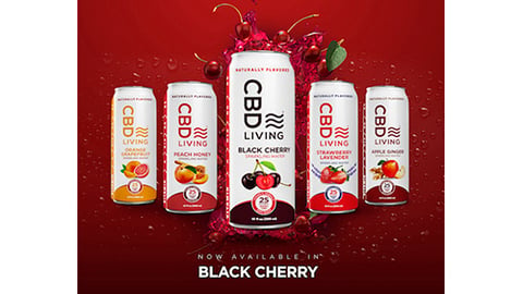 CBD Living Black Cherry Sparkling Water