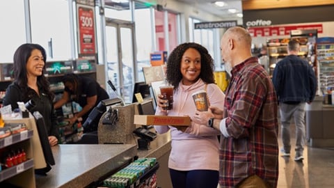 Inside a Thorntons convenience store