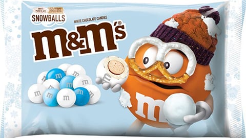 M&M's White Chocolate Pretzel Snowballs