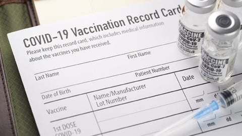 COVID 19 vaccine card