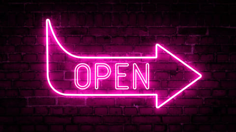 Digital open sign