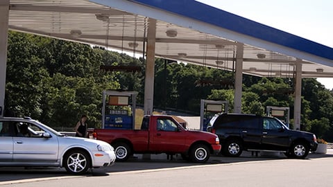 Gas station canopy