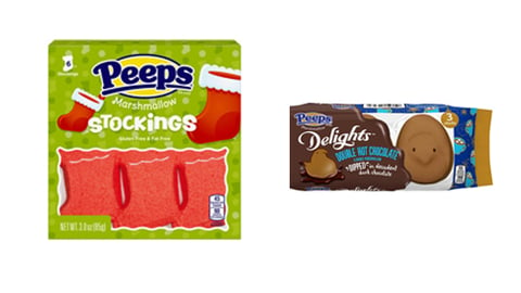 Peeps Delights Double Hot Chocolate Marshmallow Dipped in Dark Chocolate and Peeps Marshmallow Stockings