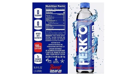 Perk2o Caffeinated Natural Spring Water