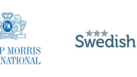 Logos for Philip Morris International and Swedish Match