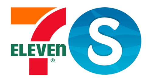 logos for 7-Eleven & Skipcart