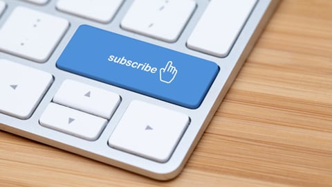 Subscription button on a keyboard