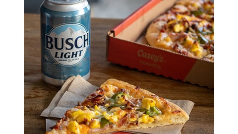 Casey's Ultimate Beer Cheese Breakfast Pizza 