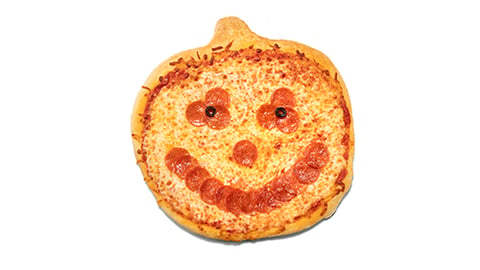 Casey's jack-o-lantern pizza