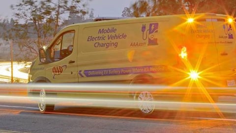 AAA's mobile charging service for electric vehicles