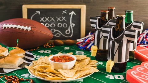 Super Bowl party spread