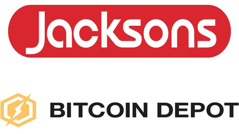 Jacksons & Bitcoin Depot logos