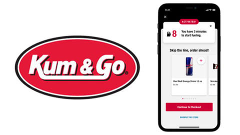 The Kum & Go mobile app with in-store promotions