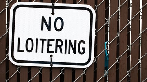 No Loitering sign