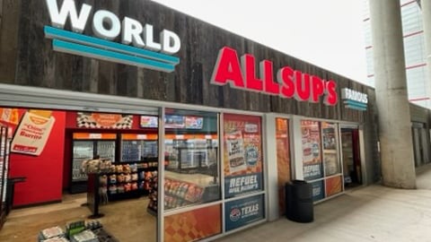 The outside of the Allsup's Express Grab & Go at Texas Motor Speedway 