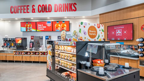 coffee and grab and go food at Pilot travel center