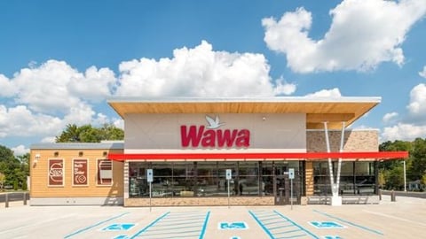 Rendering of new Wawa store design