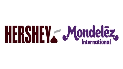 The Hershey Co. & Mondelez International logos