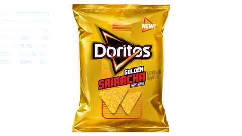 A bag of Doritos Golden Sriracha