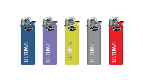 Five different Scripto Ultima Pocket Lighters