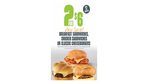 EG America 2 for $6 meal deal
