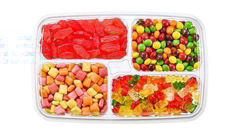 Four-compartment platter